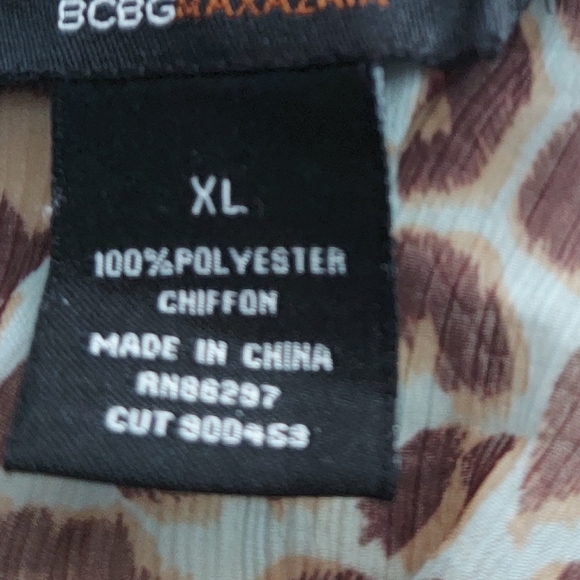 BCBGMaxAzaria Leopard Print Top XL - Picture 3 of 3